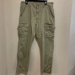 Wrangler Real Comfortable Jeans Cargo Pockets Pants Khaki Brown Mens 36x32